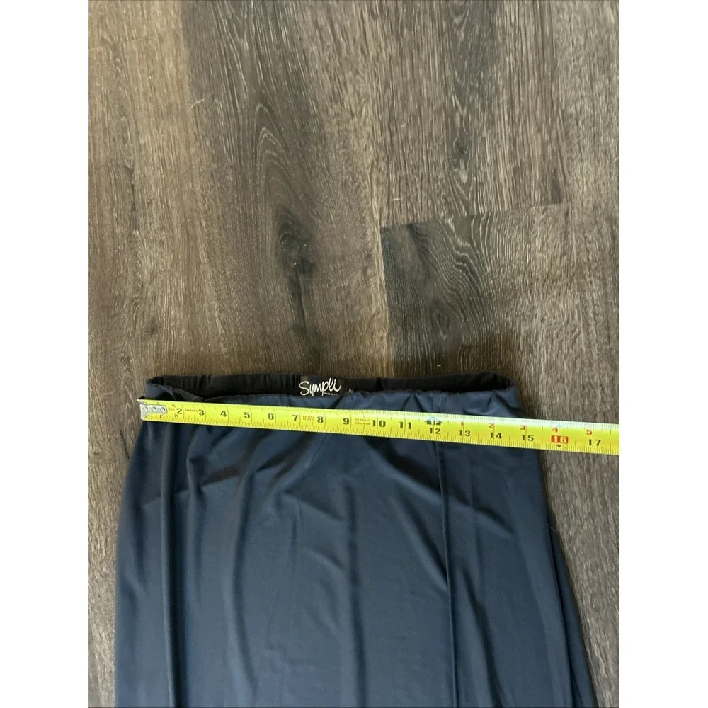 Sympli Charcoal Gary NU Maxi Pencil Skirt SZ 12 Slinky‎ Sleek Minimalist MINT